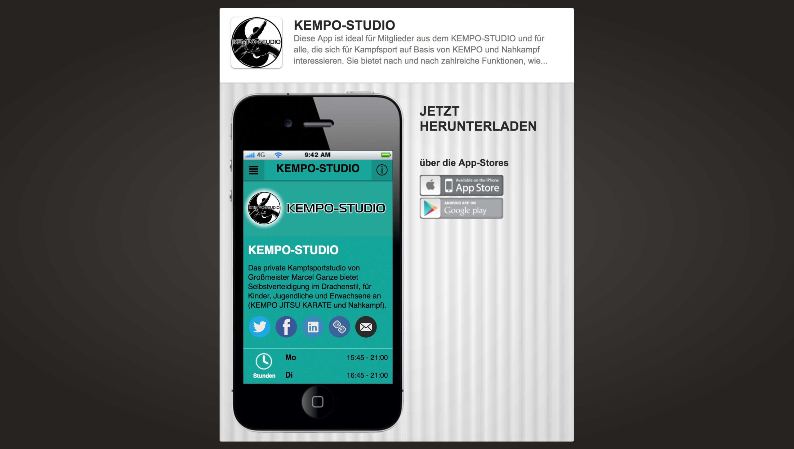 Landingpage-KEMPO-STUDIO-APP